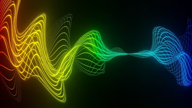 abstract background with lines and black background 