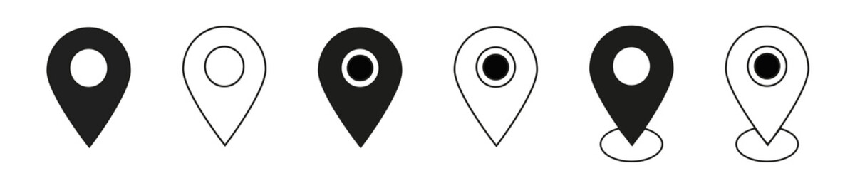Card hairpin. Location map icons. Map pointer GPS location flat icon. Vector illustration eps10
