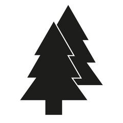 Tree icon. Forest vector. Black vector icon on white background. eps10