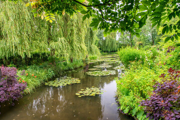 Obraz premium Giverny, France. Gardens of Claude Monet in summer season.