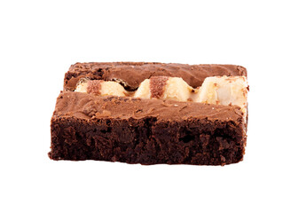 chocolate cake isolated on white background 