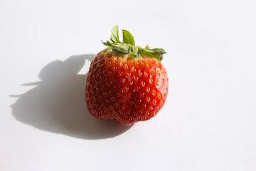 fresh strawberry isolated white background