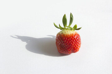 fresh strawberry isolated white background