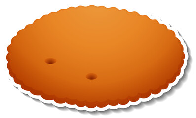 A biscuit cartoon sticker