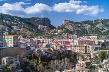 view of city of Alcoy and mountains around