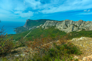 mountains of Crimea with sea view