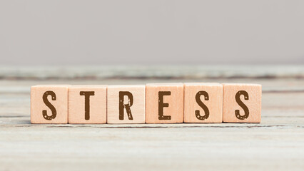 Word Stress on wood cubes