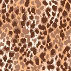 Seamless Pattern of Leopard Fur.