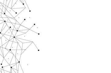 Network abstract connection isolated on white background. Network technology background with dots and lines. Ai background. Modern abstract concept. Ai background vector, network technology	