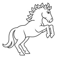 Naklejka na ściany i meble Horse Chinese Zodiac Horoscope Animal Year Sign