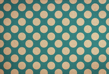 Vintage background from circles. Seamless pattern on cardboard in retro style.