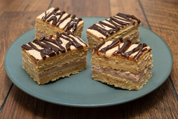 Caramel and chocolate cake