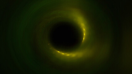 Bright abstract background with leaks. Blurred lighting tunnel. Magic portal. Vivid sphere lens