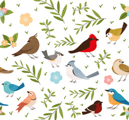 birds and floral style