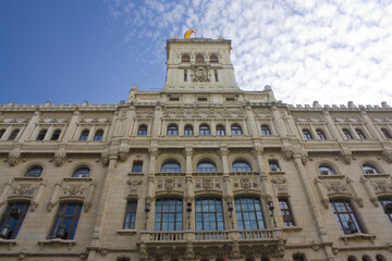 Beautiful historical building in Old Town of Madrid, Spain	