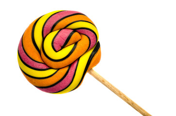 delicious lollipop wrapped in a spiral