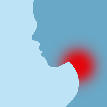 abstract illustration of sore throat