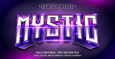 Mystic Text Style Effect. Editable Graphic Text Template. © shctz