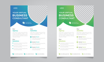 Modern business flyer design template, creative flyer layout design, creative corporate multicolor leaflet design template.