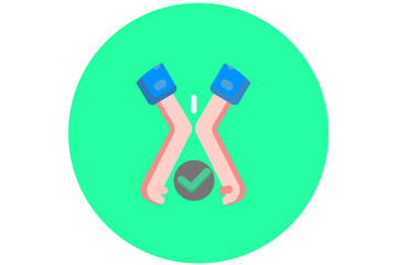 Stay Safe Isolated Vector Illustration which can be easily Download