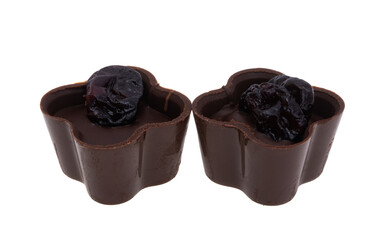 chocolate candies isolated