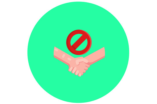 No Handshake Isolated Vector Illustration which can be easily Download