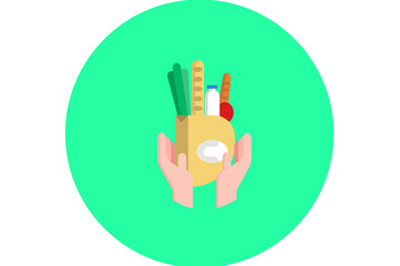 Grocery Isolated Vector Illustration which can be easily Download