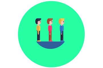 Keep Distance Isolated Vector Illustration which can be easily Download