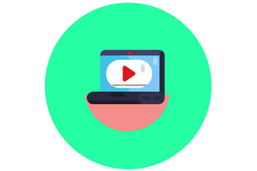 Video Play Isolated Vector Illustration which can be easily Download