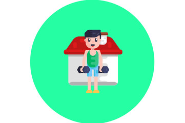 Exercise Isolated Vector Illustration which can be easily Download