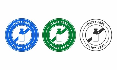 Dairy free logo template illustration