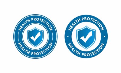 Health protection logo template illustration