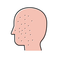 acne disease color icon vector illustration