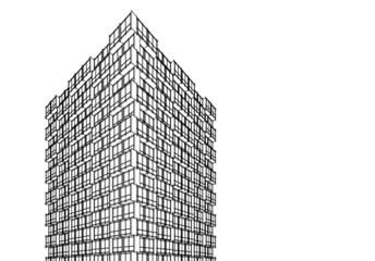 architecture building 3d illustration