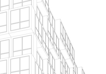 architecture building 3d illustration