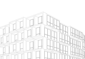 Fototapeta premium architecture building 3d illustration