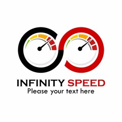 Obraz premium Infinity speed logo template illustration