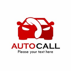Auto call logo template illustration