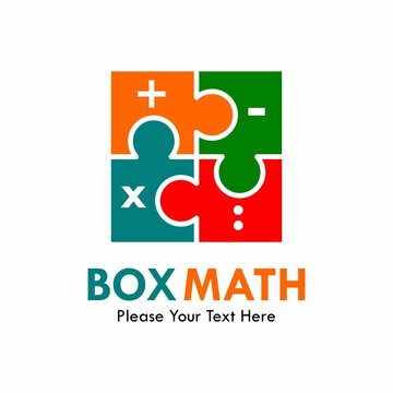 Box mathematic logo template illustration