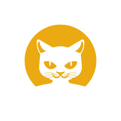 Cat User profile icon. Avatar forum symbol. Placeholder for social networks, forums. Face sign internet online