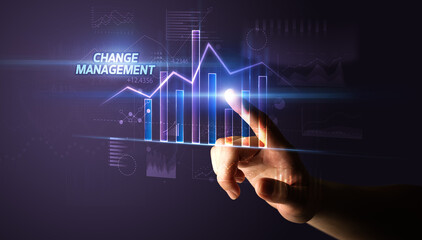 Hand touching business concept