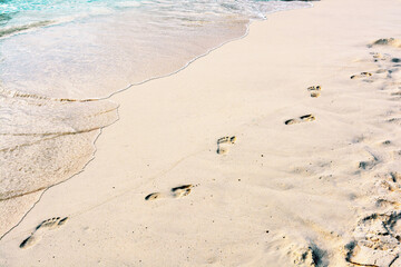 footprints on the sand
