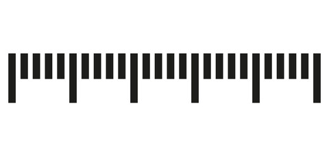 Scale Measuring scale in flat style for various markings for the ruler. Vector illustration.