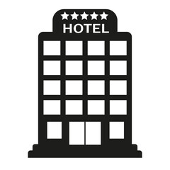 Hotel icon isolated on white background trendy modern vector icon for web site or app design. Hotel icon. Travel symbol.