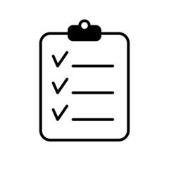 Paper icon mark design. checklist  symbol. List Outline. Vector designed .
