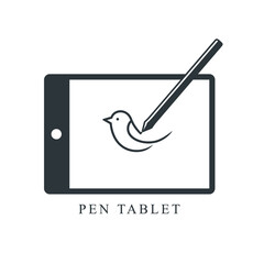 illustration of mouse pen, vector art.