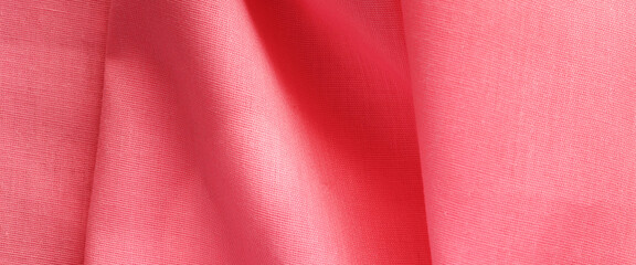 Elegant pink silk or satin. Luxurious background design.