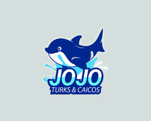 Obraz premium simple great jumping dolphin logo design vector illustrations