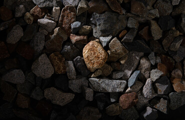Background of gravel and granite pattern with shadows