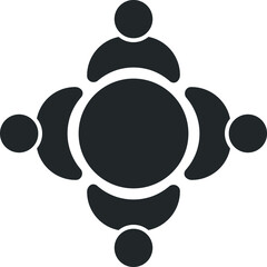 Modern Humanity icon vector, a team of people symbol 
